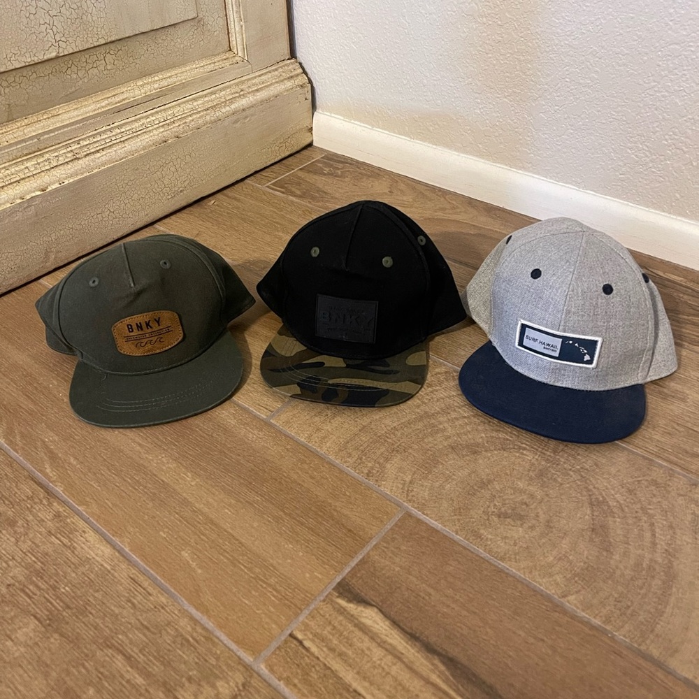 Binky Bro Snapback Hat Trio - Green, Black, Gray